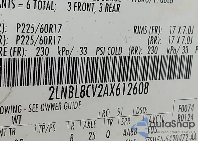 2LNBL8CV2AX612608: 44496102