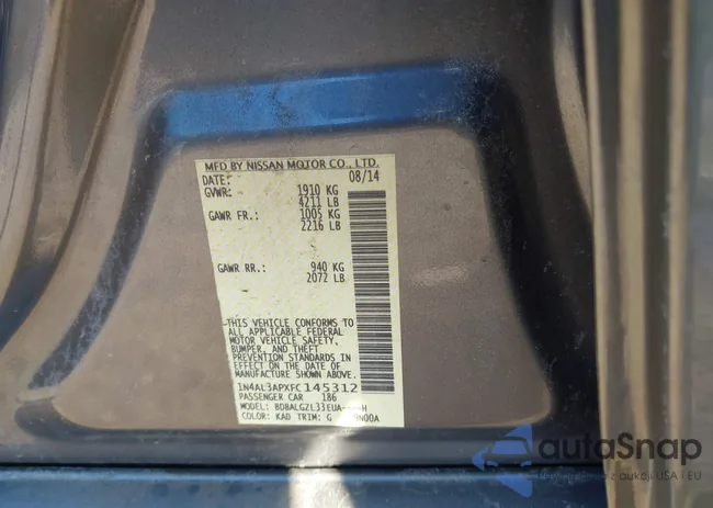 1N4AL3APXFC145312: 44496151