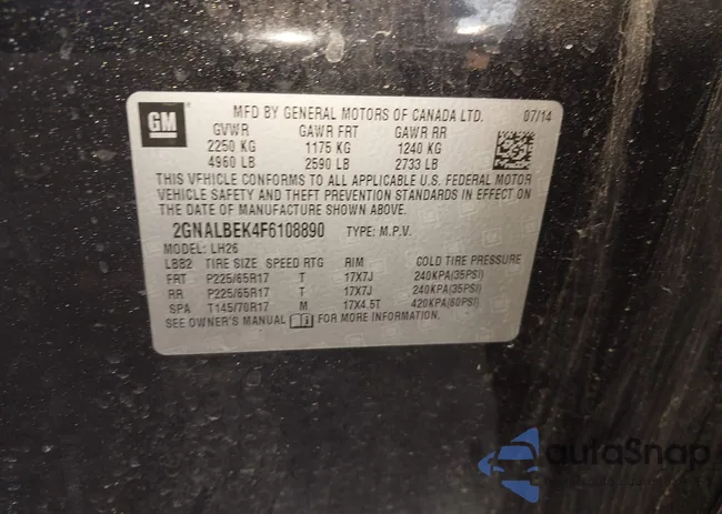 2GNALBEK4F6108890: 44496169