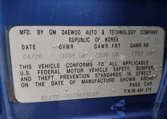 KL1TG66666B672527: 44496212