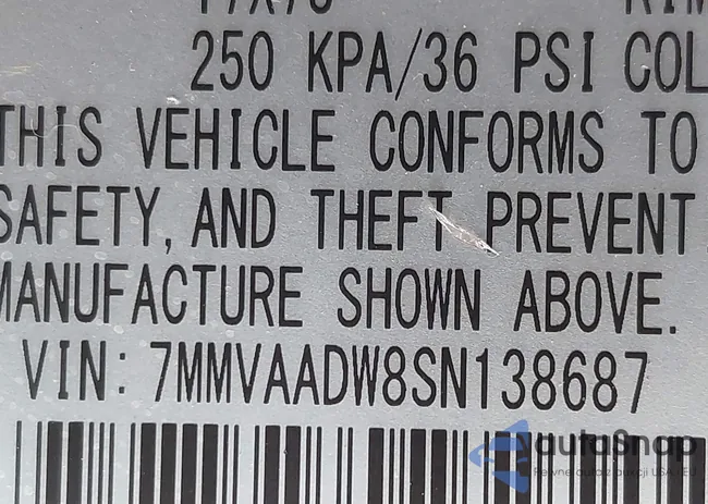 7MMVAADW8SN138687: 44496269