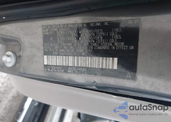 5TDZT34A35S262215: 44495281