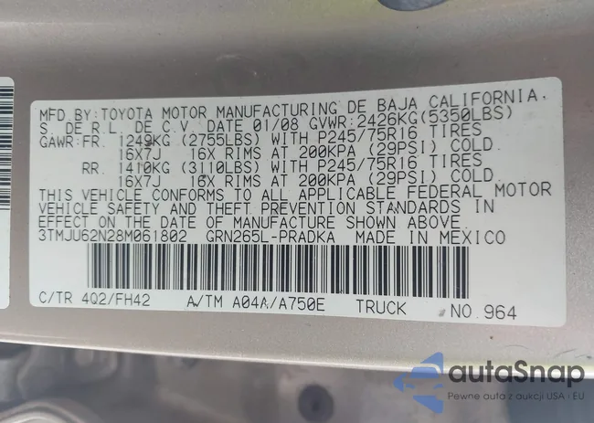 3TMJU62N28M061802: 44495323