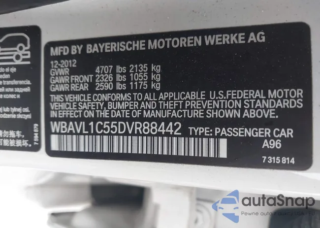 WBAVL1C55DVR88442: 44495357