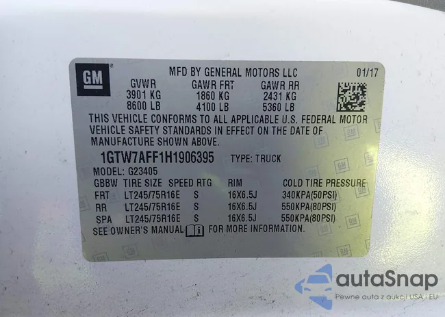 1GTW7AFF1H1906395: 44495429