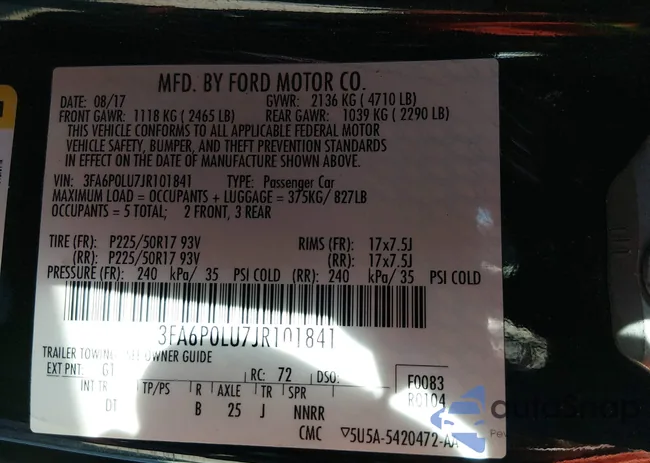 3FA6P0LU7JR101841: 44495437