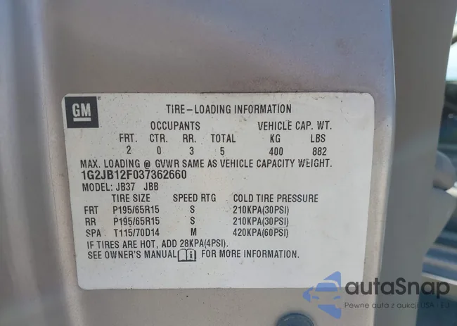 1G2JB12F037362660: 44495611