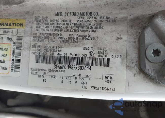 3FA6P0H98FR302644: 44495625