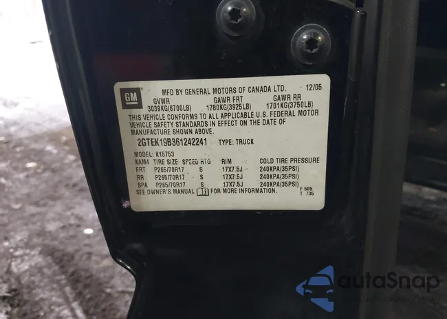 2GTEK19B361242241: 44495658