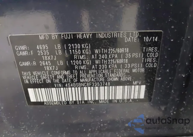 4S4BSBNC8F3253748: 44496694