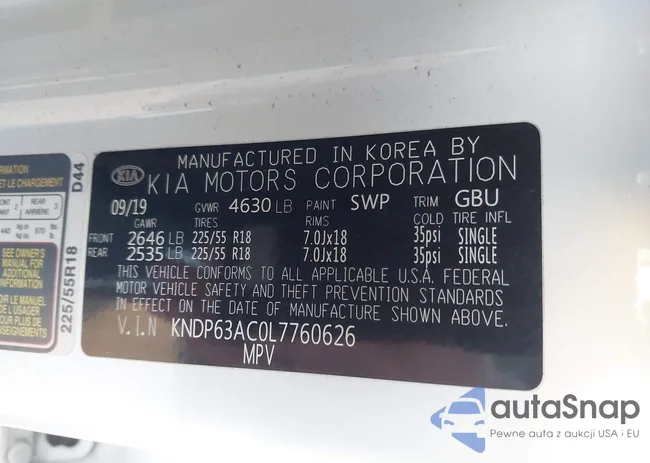 KNDP63AC0L7760626: 44496800