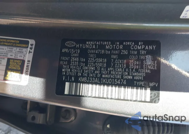 KM8J33AL1KU015474: 44496842