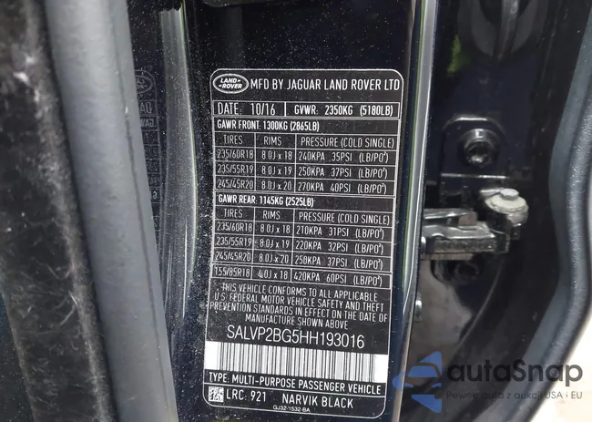 SALVP2BG5HH193016: 44496959