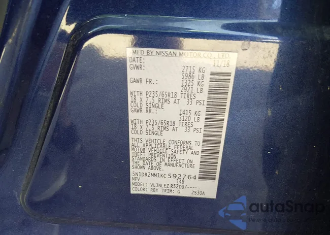 5N1DR2MM1KC592764: 44496401