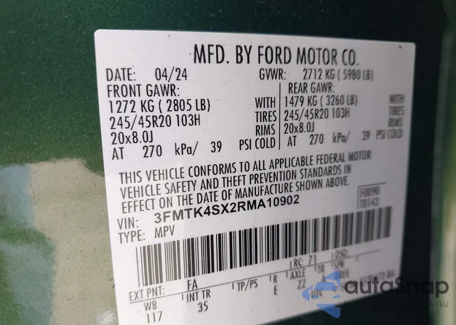 3FMTK4SX2RMA10902: 44496609