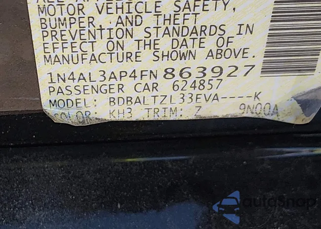 1N4AL3AP4FN863927: 44496667
