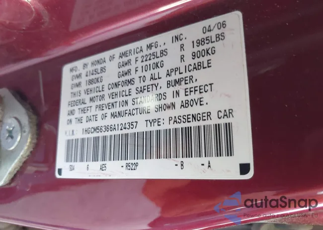 1HGCM56366A124357: 44497748