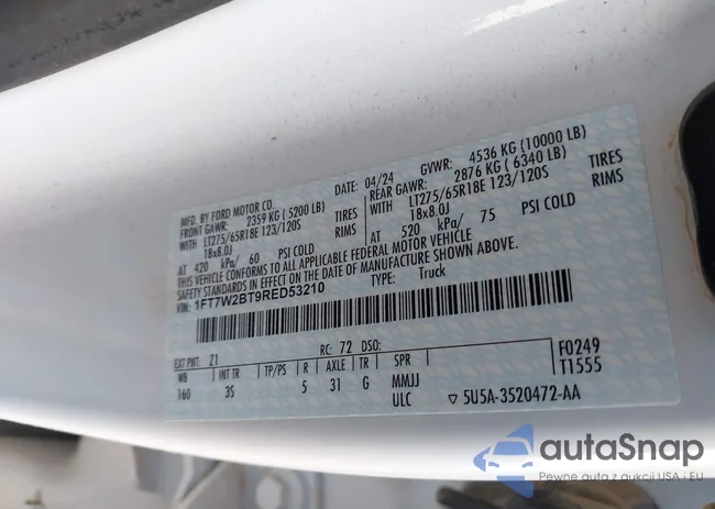 1FT7W2BT9RED53210: 44498189