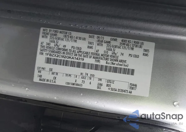 1FBZX2CM2GKA14319: 44497467