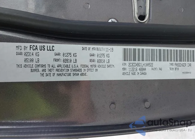 2C3CDXBG1LH100522: 44497508