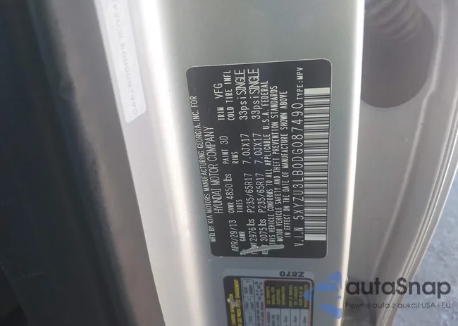 5XYZU3LB0DG087490: 44497576