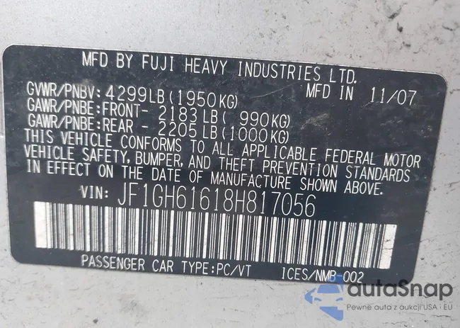 JF1GH61618H817056: 44497630