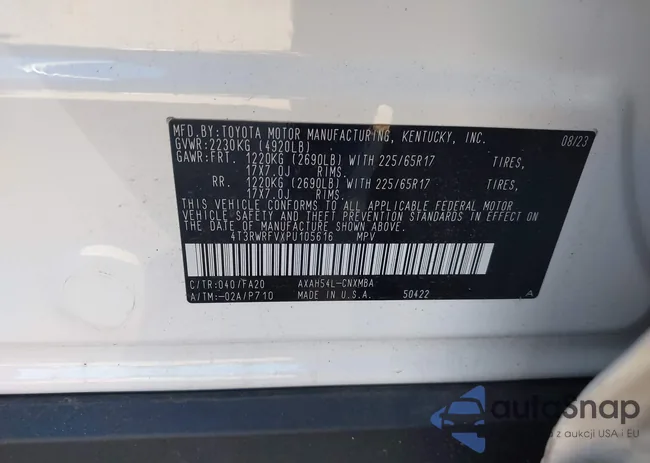 4T3RWRFVXPU105616: 44497659