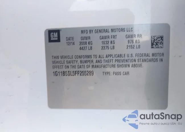 1G11B5SL5FF255289: 44498699