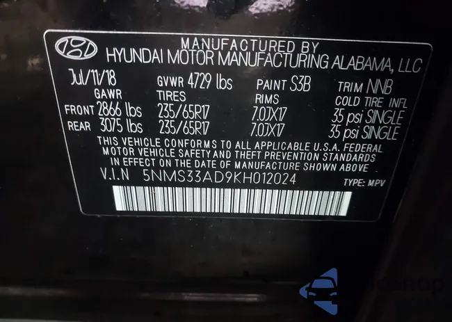 5NMS33AD9KH012024: 44498711