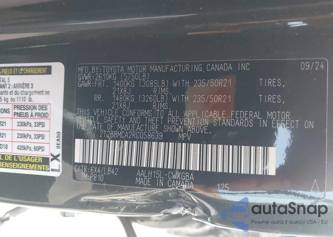 2T2BBMCA2RC058639: 44498807