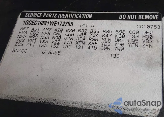1GCEC19M1WE172705: 44498875
