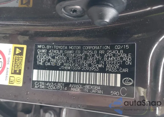 JTHBW1GG9F2093953: 44498443