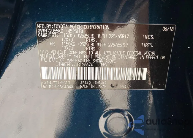 JTMWFREV7JD126674: 44498505