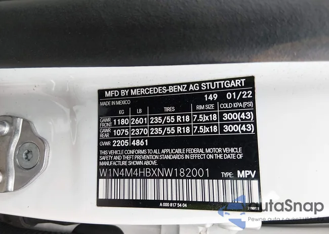 W1N4M4HBXNW182001: 44498587