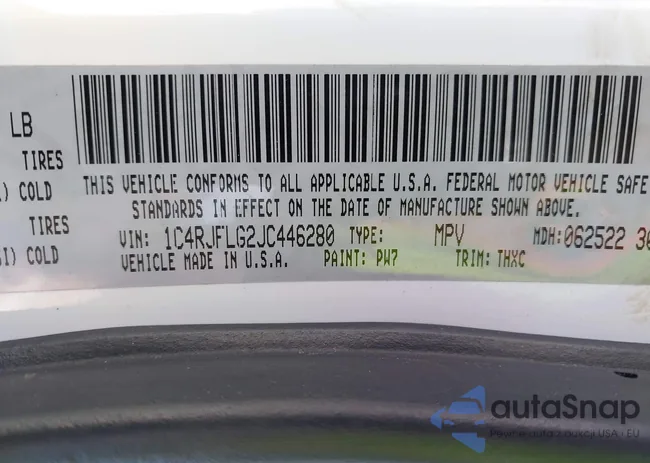 1C4RJFLG2JC446280: 44498593