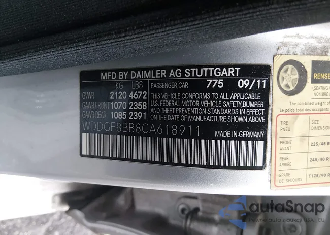 WDDGF8BB8CA618911: 44499800