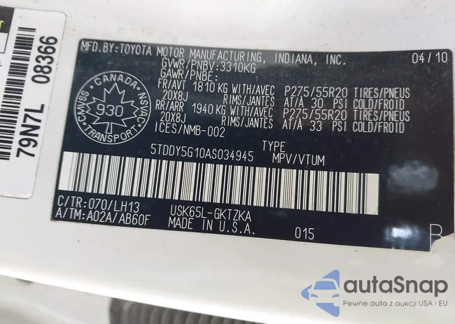 5TDDY5G10AS034945: 44499869