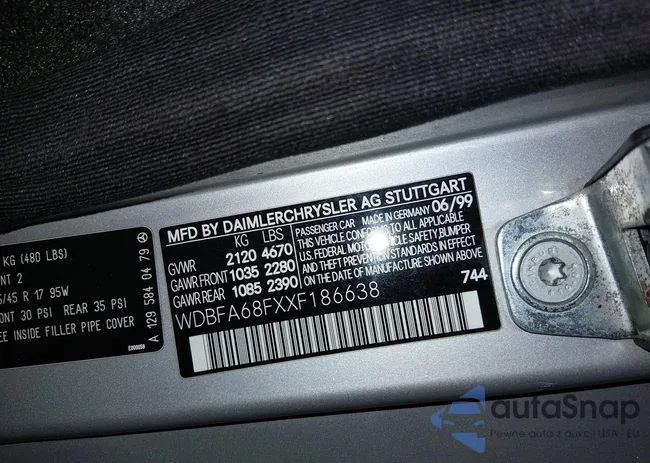 WDBFA68FXXF186638: 44499923