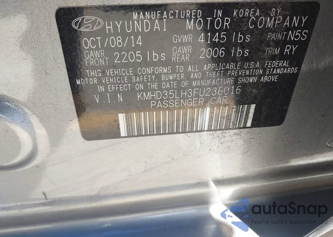 KMHD35LH3FU236016: 44499955