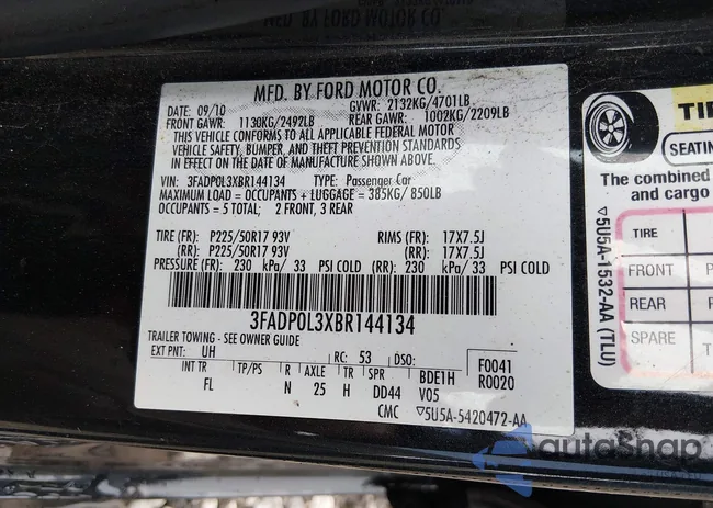 3FADP0L3XBR144134: 44499341