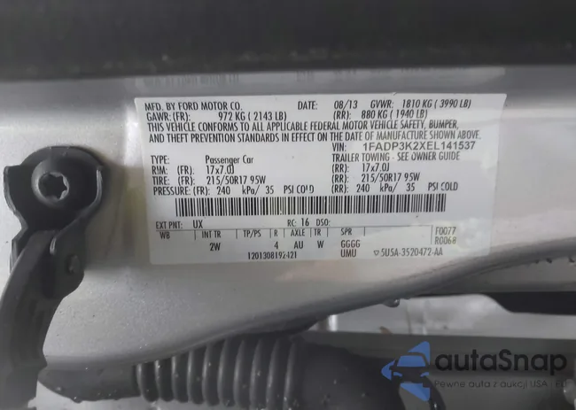 1FADP3K2XEL141537: 44499522