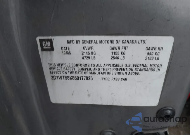 2G1WT58K869177925: 44500694