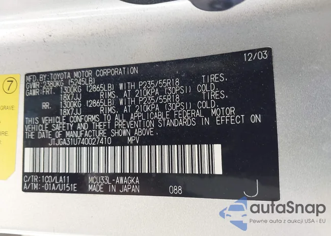 JTJGA31U740027410: 44500757