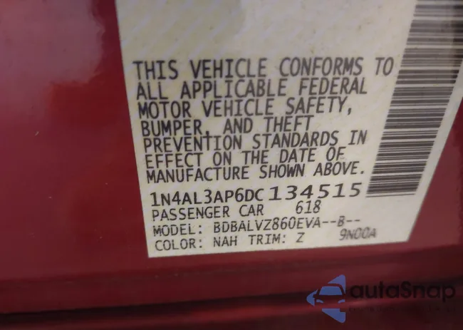 1N4AL3AP6DC134515: 44500835