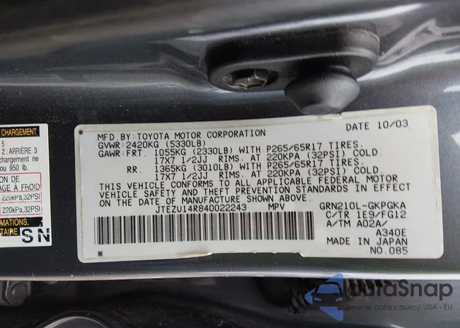 JTEZU14R840022243: 44500924