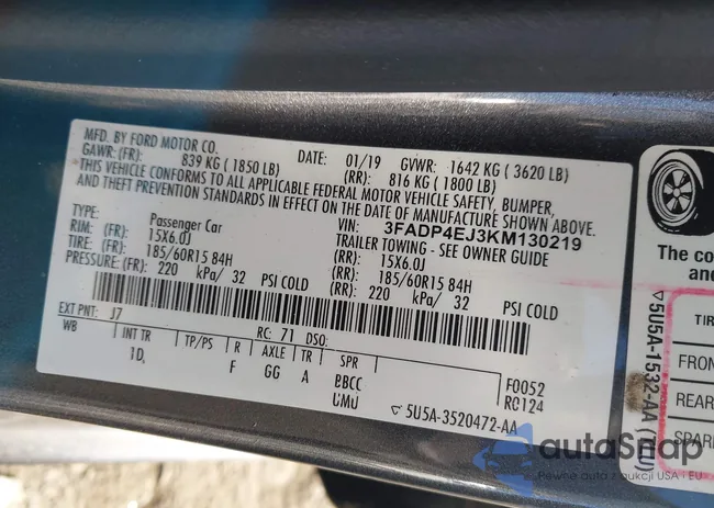 3FADP4EJ3KM130219: 44500933