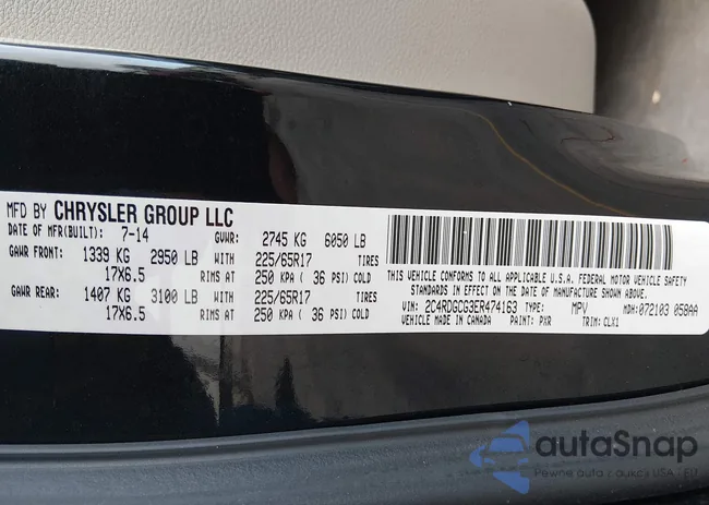 2C4RDGCG3ER474163: 44500939