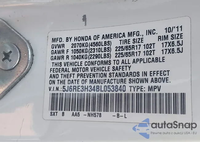 5J6RE3H34BL053840: 44500957