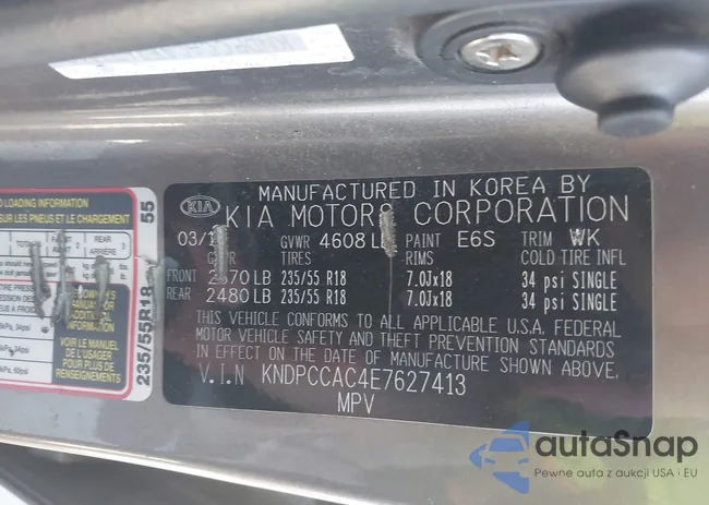 KNDPCCAC4E7627413: 44500969