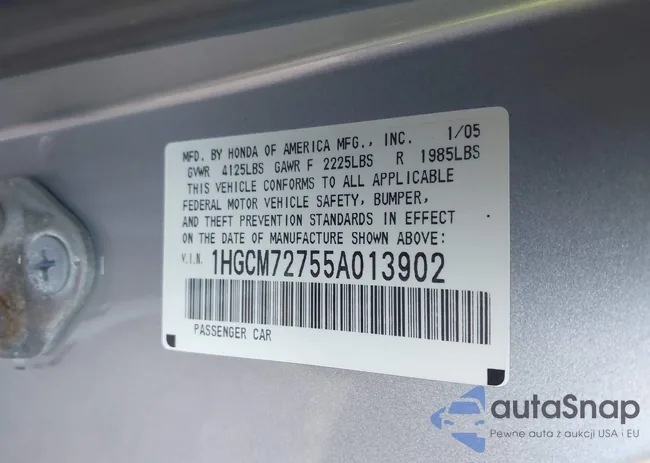 1HGCM72755A013902: 44500975